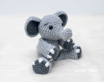 Crochet Pattern PDF Download | Elephant Crochet Pattern, Amigurumi Elephant, Crochet Elephant