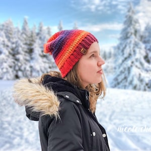 Crochet Pattern PDF Download | Crochet Beanie Pattern, Crochet Hat Pattern, Slouchy Hat, Slouch Hat Pattern