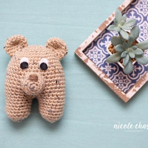 Crochet Pattern PDF Download Bear Crochet Pattern, Bear Baby Toy, Bear Baby Rattle image 2