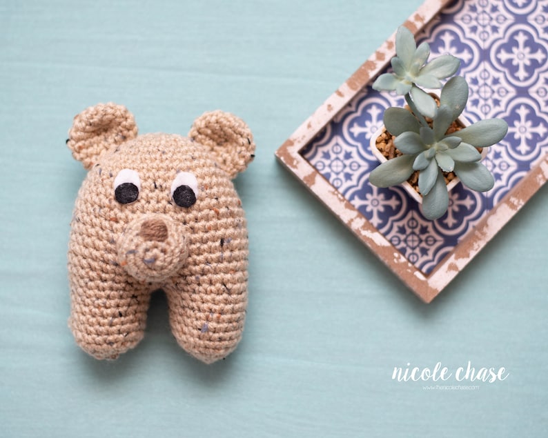 Crochet Pattern PDF Download Bear Crochet Pattern, Bear Baby Toy, Bear Baby Rattle image 2