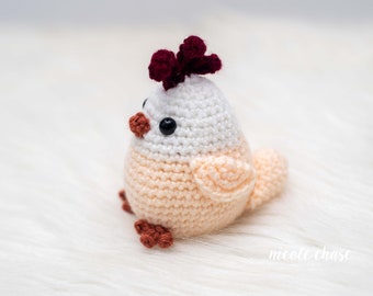 Crochet Pattern PDF Download | Chicken Crochet Pattern, Amigurumi Chicken, Bird, Chandler the Chicken