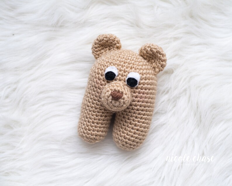 Crochet Pattern PDF Download Bear Crochet Pattern, Bear Baby Toy, Bear Baby Rattle image 1