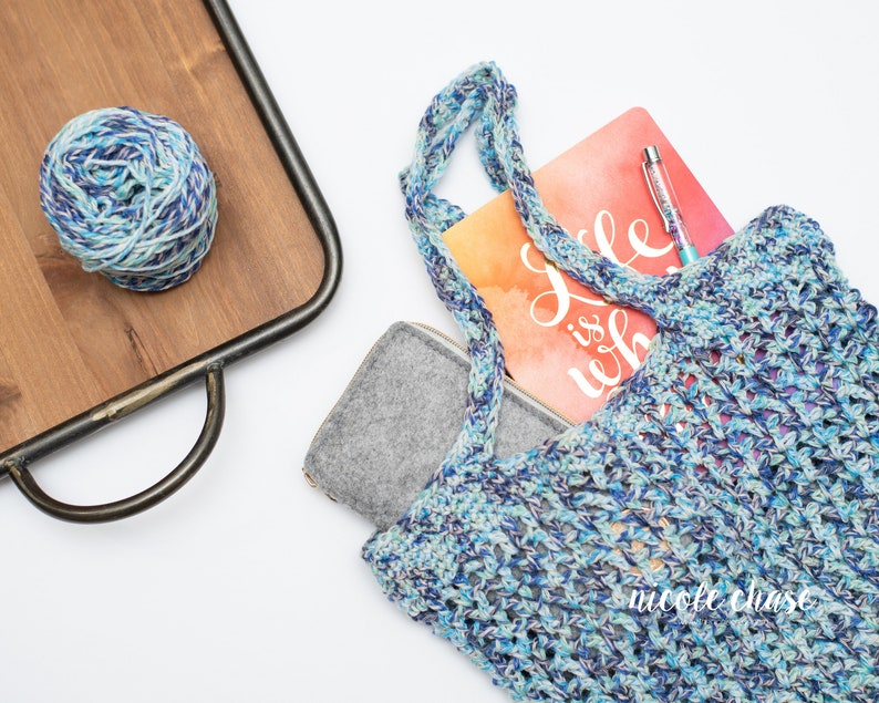 Crochet Pattern PDF Download | Crochet Tote Bag Pattern, Easy Market ...