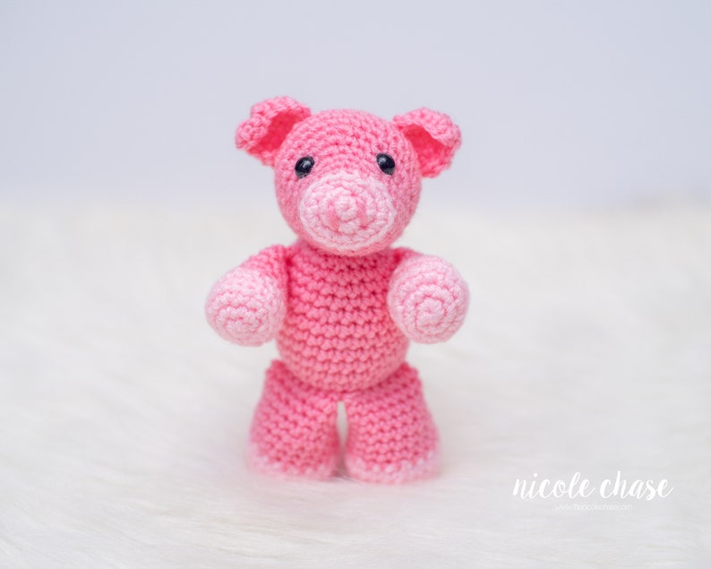 Crochet Pattern PDF Download Pig Crochet Pattern, Small Pig Crochet Pattern, Farm Animal, Pig Amigurumi, Presley the Pig image 4