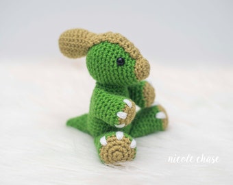 Crochet Pattern PDF Download | Small Dinosaur Crochet Pattern, Crochet Dinosaur Pattern, Dinosaur Amigurumi, Mini Parker the Parasaurolophus