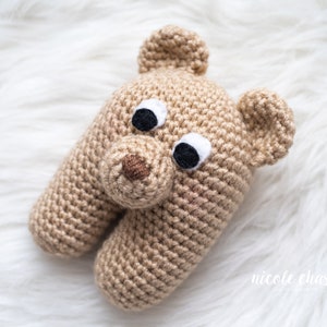 Crochet Pattern PDF Download Bear Crochet Pattern, Bear Baby Toy, Bear Baby Rattle image 6