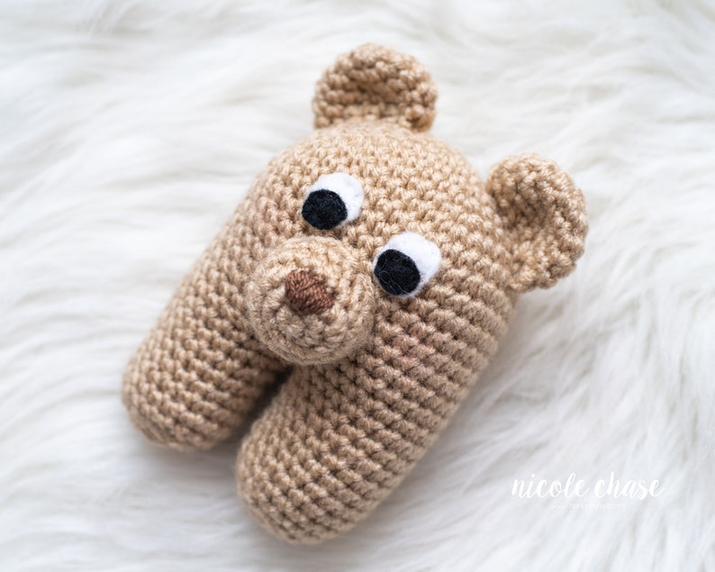 Crochet Pattern PDF Download Bear Crochet Pattern, Bear Baby Toy, Bear Baby Rattle image 6