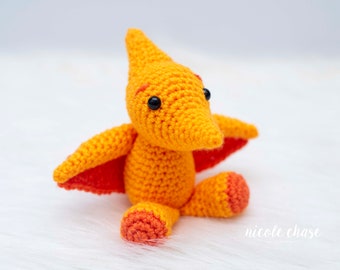 Crochet Pattern PDF Download | Flying Dinosaur Crochet Pattern, Pterodactyl Crochet Pattern, Amigurumi Pterodactyl, Pterosaur