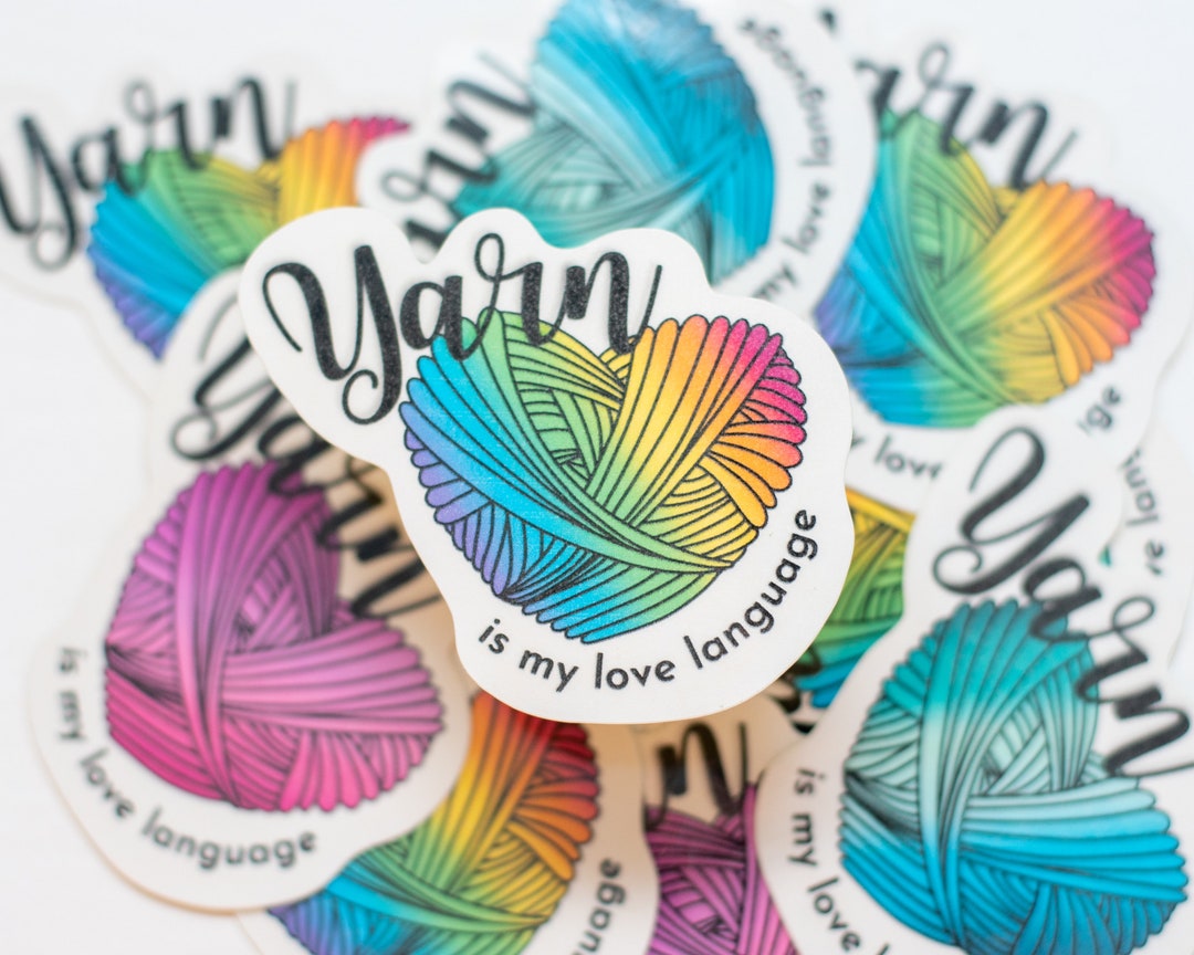 Yarn Sticker Yarn Lover Yarn Heart Yarn Ball Sticker Etsy