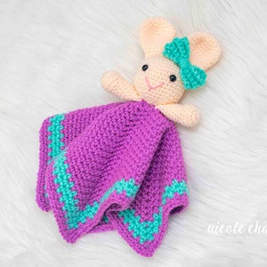 Pobierz wzór szydełkowy w formacie PDF | Wzór szydełkowy na króliczka dla dziecka, kocyk zabezpieczający z amigurumi w kształcie króliczka