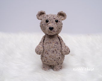 Patrón de crochet en PDF: Patrón de osito de peluche, patrón de osito  amigurumi, amigurumi casi sin costura, patrón de crochet fácil