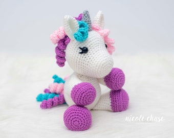 Crochet Pattern PDF Download | Unicorn Crochet Pattern, Amigurumi Unicorn, Poppy the Unicorn