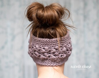 Crochet Pattern PDF Download | Textured Crochet Headband Pattern, Ear Warmer Pattern, Crochet Ear Warmer, Thick Headband, Snowed In Headband