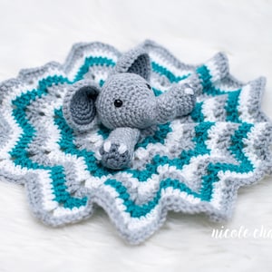 Crochet Pattern PDF Download | Elephant Lovey Crochet Pattern, Security Blanket
