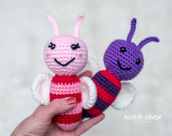Crochet Pattern PDF Download | Love Bug Crochet Pattern, Valentine's Day Crochet Pattern, Crochet Valentine's Gift, Lulu the Love Bug