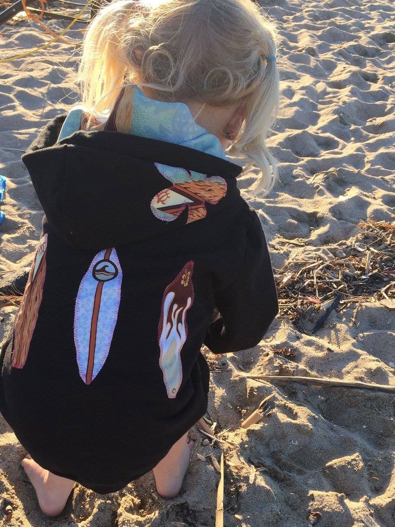 Surfer Girl Hoodie, Surf Sweatshirt, Little Surfer Girl, Baby Shower Gift, Children's Surf