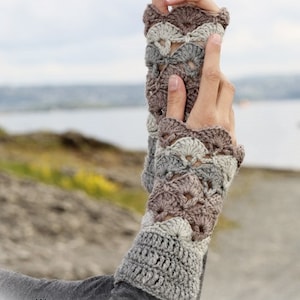 Crochet Lace Fingerless Gloves, Long Lace Gloves, Lace Wrist Warmers, Crochet Lace Warmers, Crochet Arm Warmers, Steampunk Wrist Cuffs Lace image 1