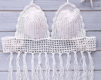 Crochet Halter Top, Lace Crochet Halter, Crochet Bikini Top, Crochet Halter Top, Sexy Bikini Top, Sexy Backless Crop Top, Boho Bikini Top,