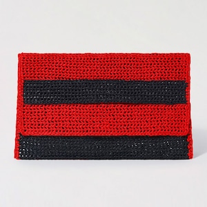 Crochet Clutch Purse. Envelope Crochet Purse. Summer Crochet Bag. Crochet Foldover Clutch. Evening Bag. Fashion Item. Gift For Women's Red