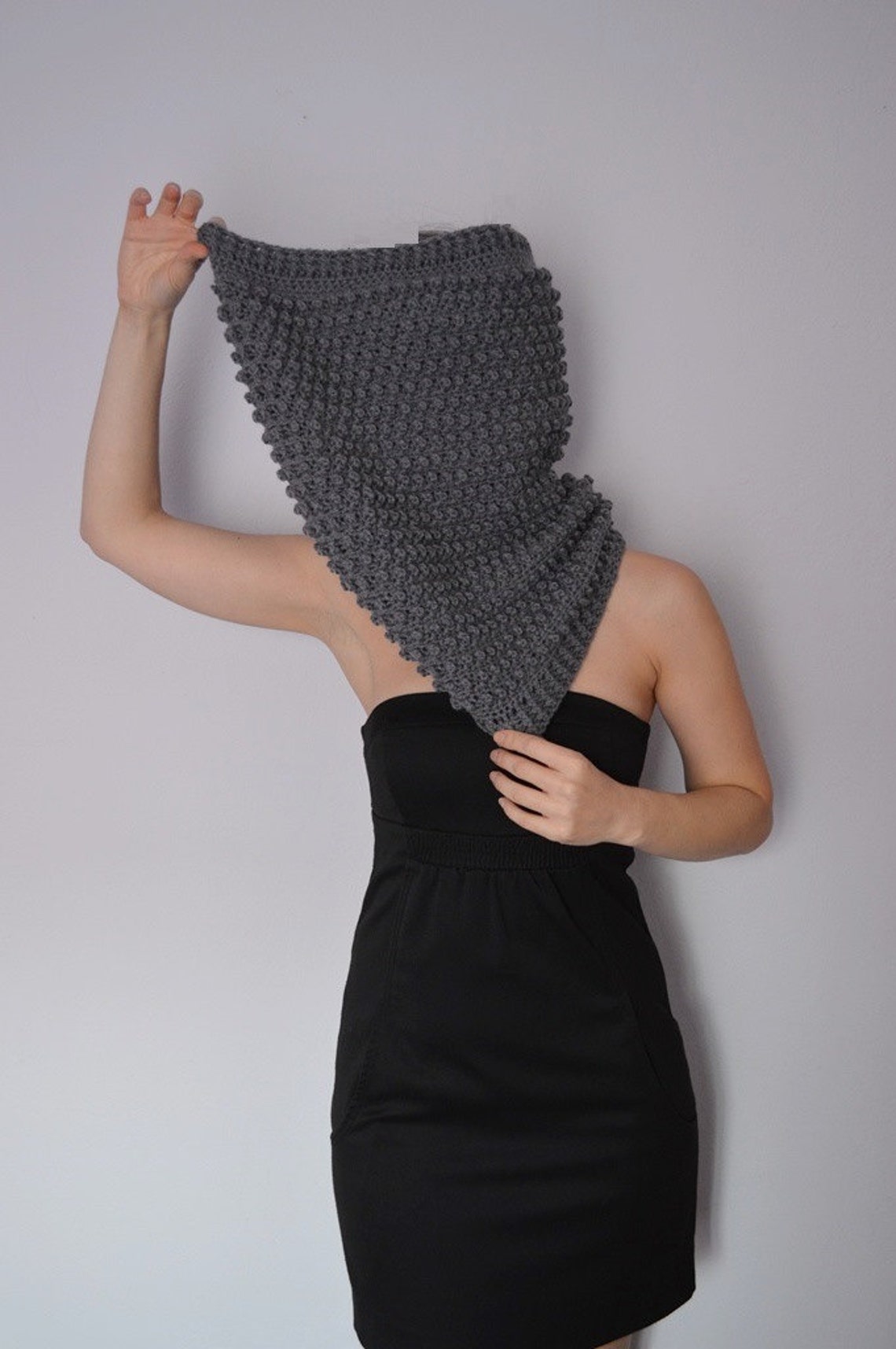 Chunky Gray Infinity Scarf, Wool Scarf Cowl, Snood Scarf, Chunky ...