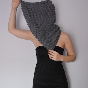 Chunky Gray Infinity Scarf, Wool Scarf Cowl, Snood Scarf, Chunky ...