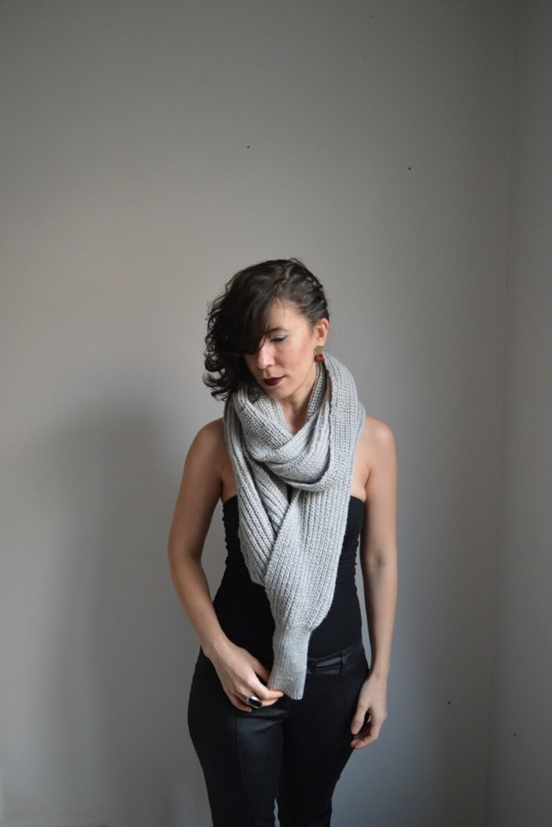 Knit Shrug Bolero Scarf Wrap. Long Sleeves Shrug. Tube Scarf. Etsy
