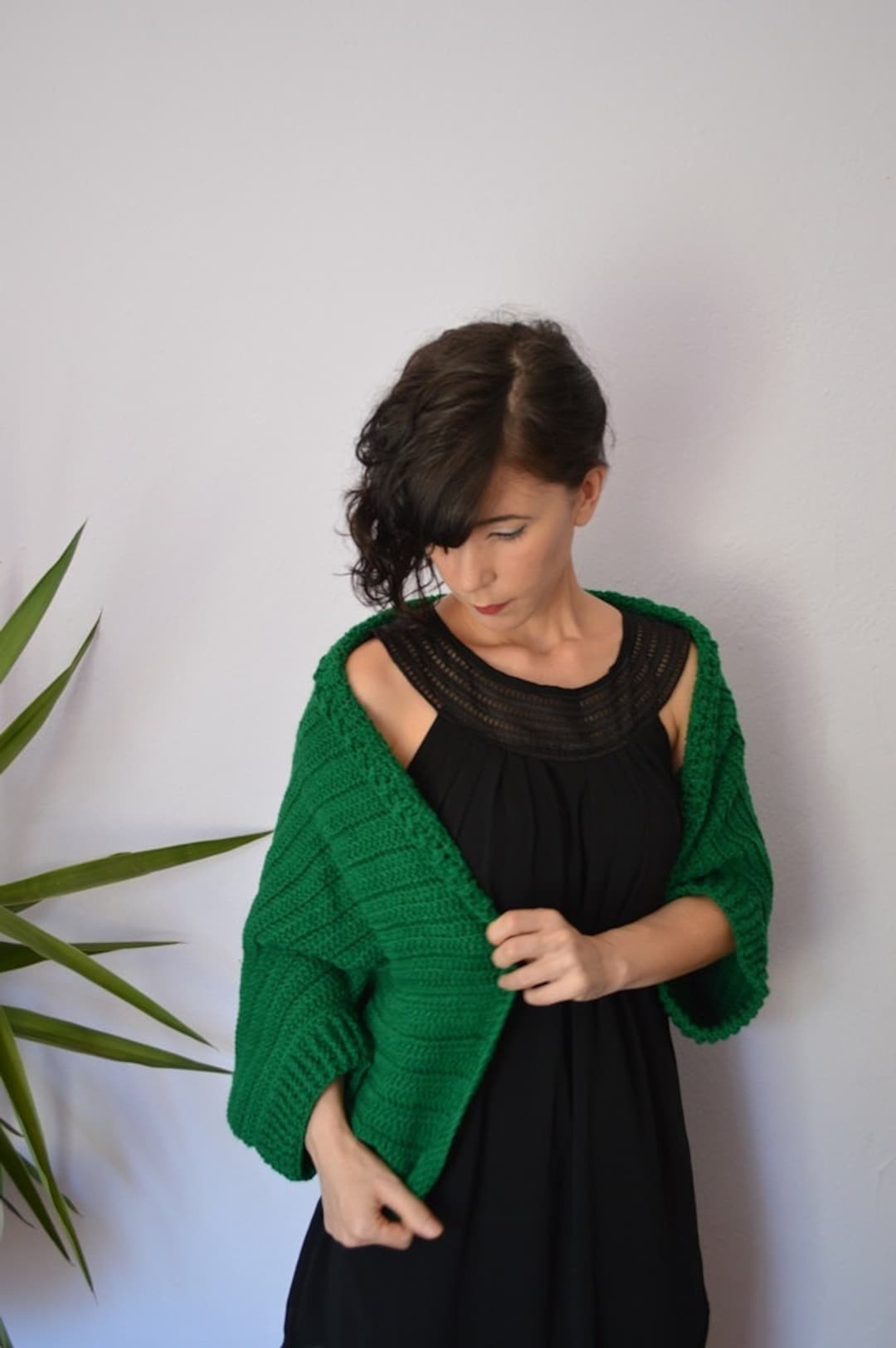 Plus size green shrug deals