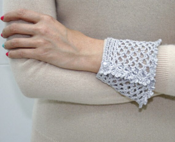 Crochet Cuffs Bracelet Crochet Lace Gloves Victorian Etsy