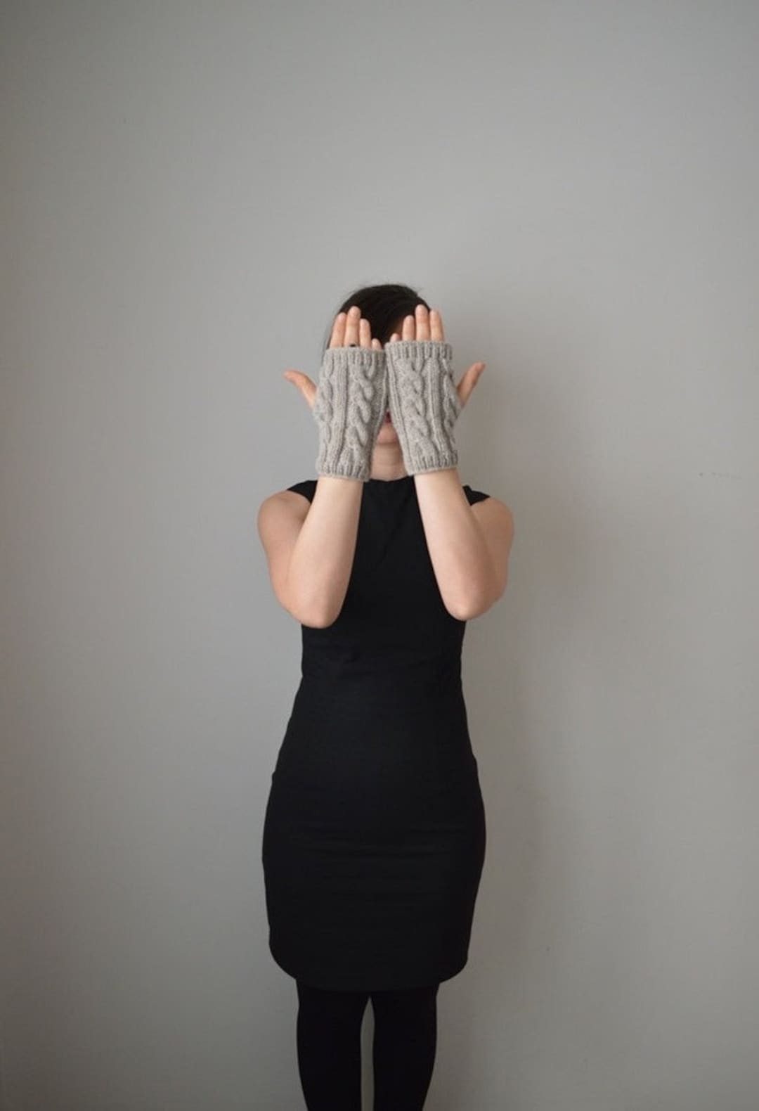 Cable Knit Gloves Chunky Knit Gloves Knit Mittens Arm Warmers