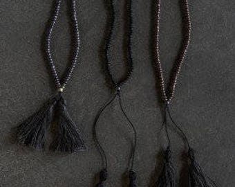 Boho Quaste Halskette, lange Quaste Halskette, Perlen Halskette, Sommer Perlen Halskette, Geschenk für sie