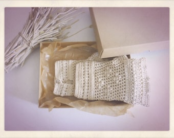 Guantes vintage de crochet, guantes de encaje de algodón, guantes de crochet de medio dedo, guantes de verano, guantes de boda, guantes de novia, guantes de crochet retro