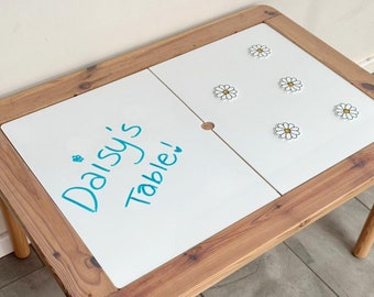 Ikea 'Flisat' Table Acrylic Cover - Refresh renew trofast decorate daisy educational inserts for children to learn