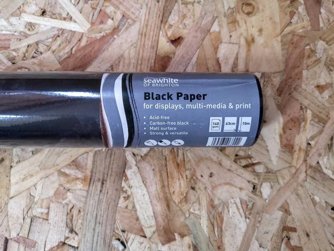 Seawhite of Brighton Black Paper Roll Etsy