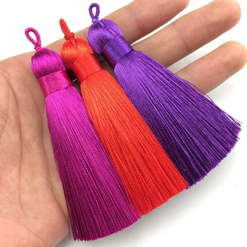 Buy 2pcs 3.74silk Thread Tassels Mala Tassel Silky Luxe Online in India