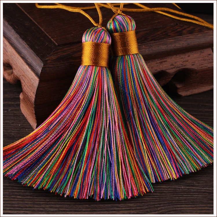 2pcs OmbreTassels Silk Tassels Rainbow Tassels Mala Etsy