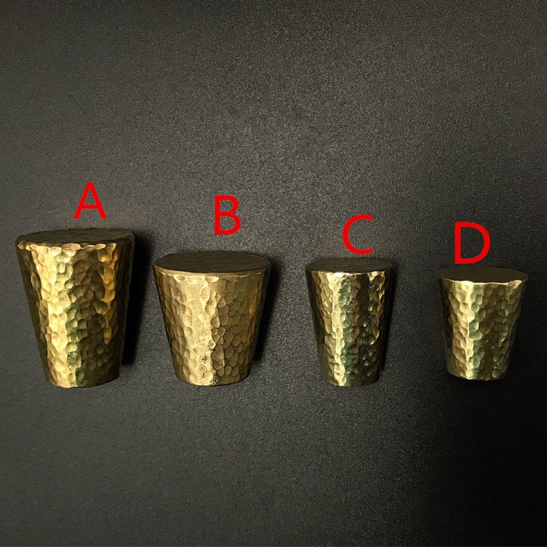 Brass Knob Midcentury Modern Cone Knob Knob Etsy