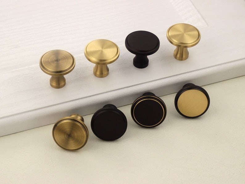 Brass Knob Midcentury Modern Clip Knob Knob Etsy