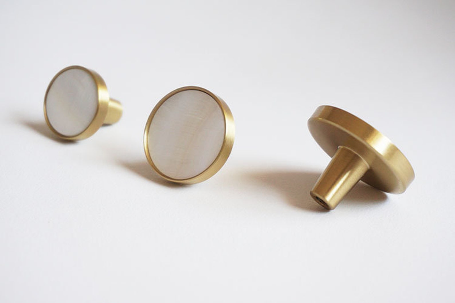 Brass Knob MidCentury Modern Cone Knob Knob Etsy