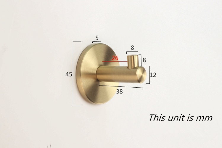 Solid Brass Wall Hook Heavyduty Modern Wall Hooks Brass Etsy UK