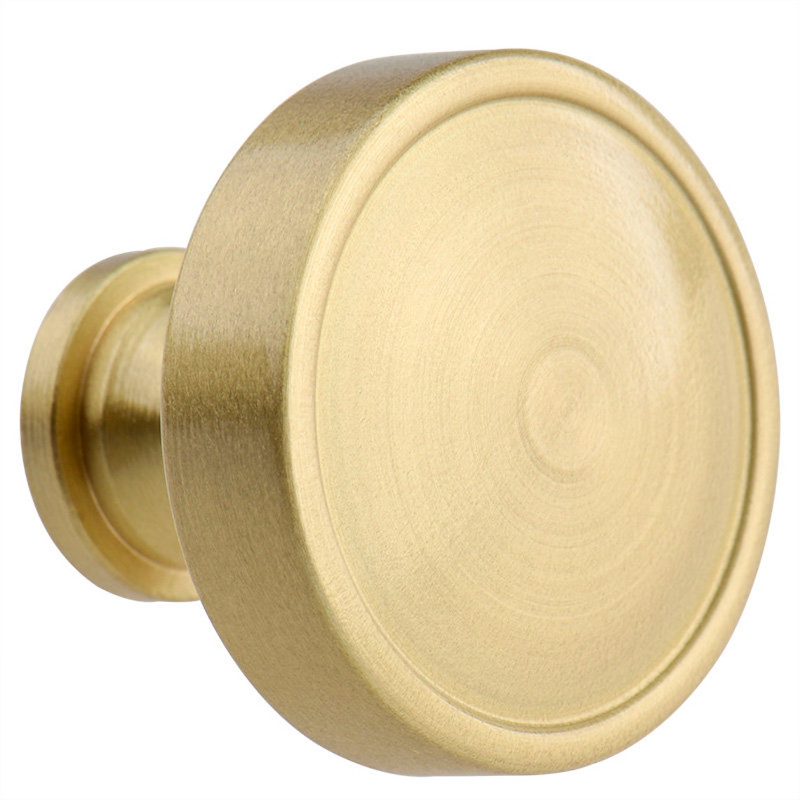 Brass Knob Midcentury Modern Round Knob Knob Etsy