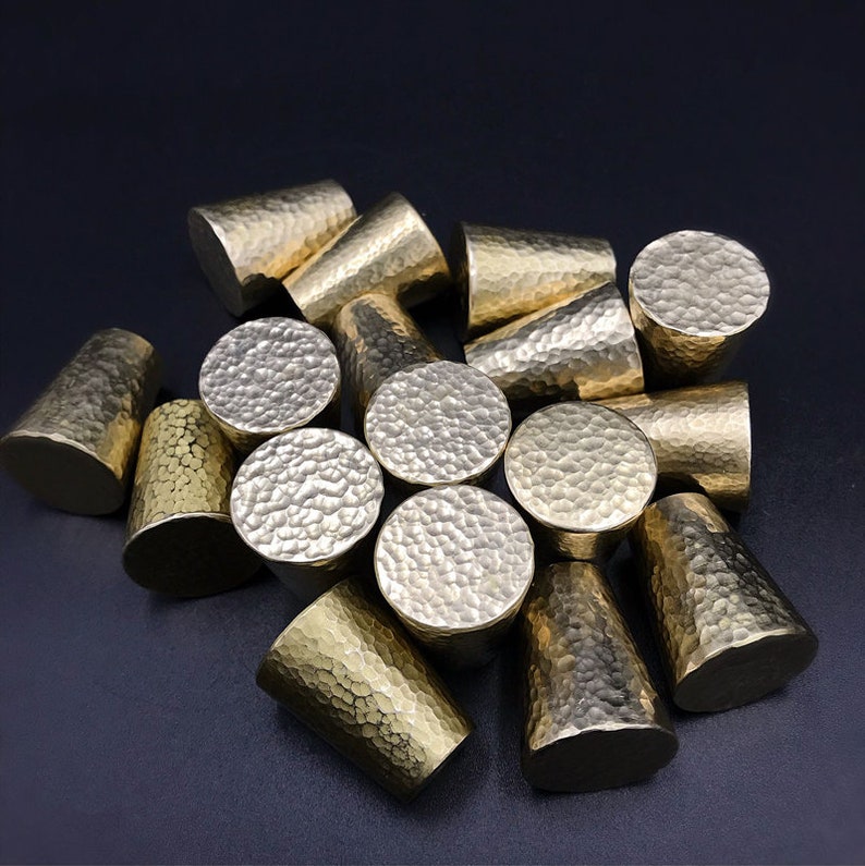 Brass Knob Midcentury Modern Cone Knob Knob Etsy