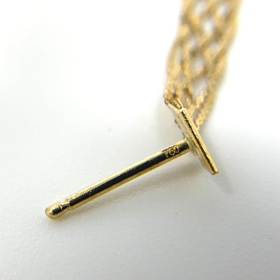 Milor Italian 18K Gold Drop Weave Earrings - image 5