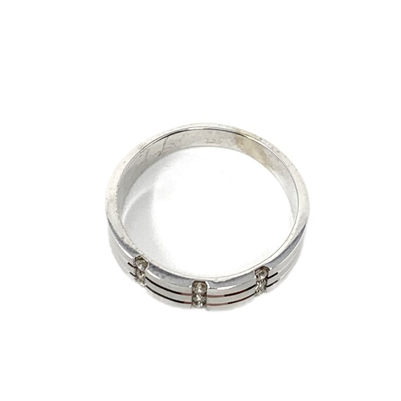 10K White Gold Zales Men s Diamond Band Ring Etsy Australia