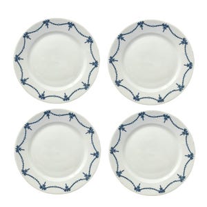 The Straus Co. Richmond VA "Surrey" Luncheon Plates (4)