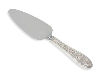 Kirk Stieff "Corsage" Monogrammed Sterling Silver Pie Server w/ Stainless Blade
