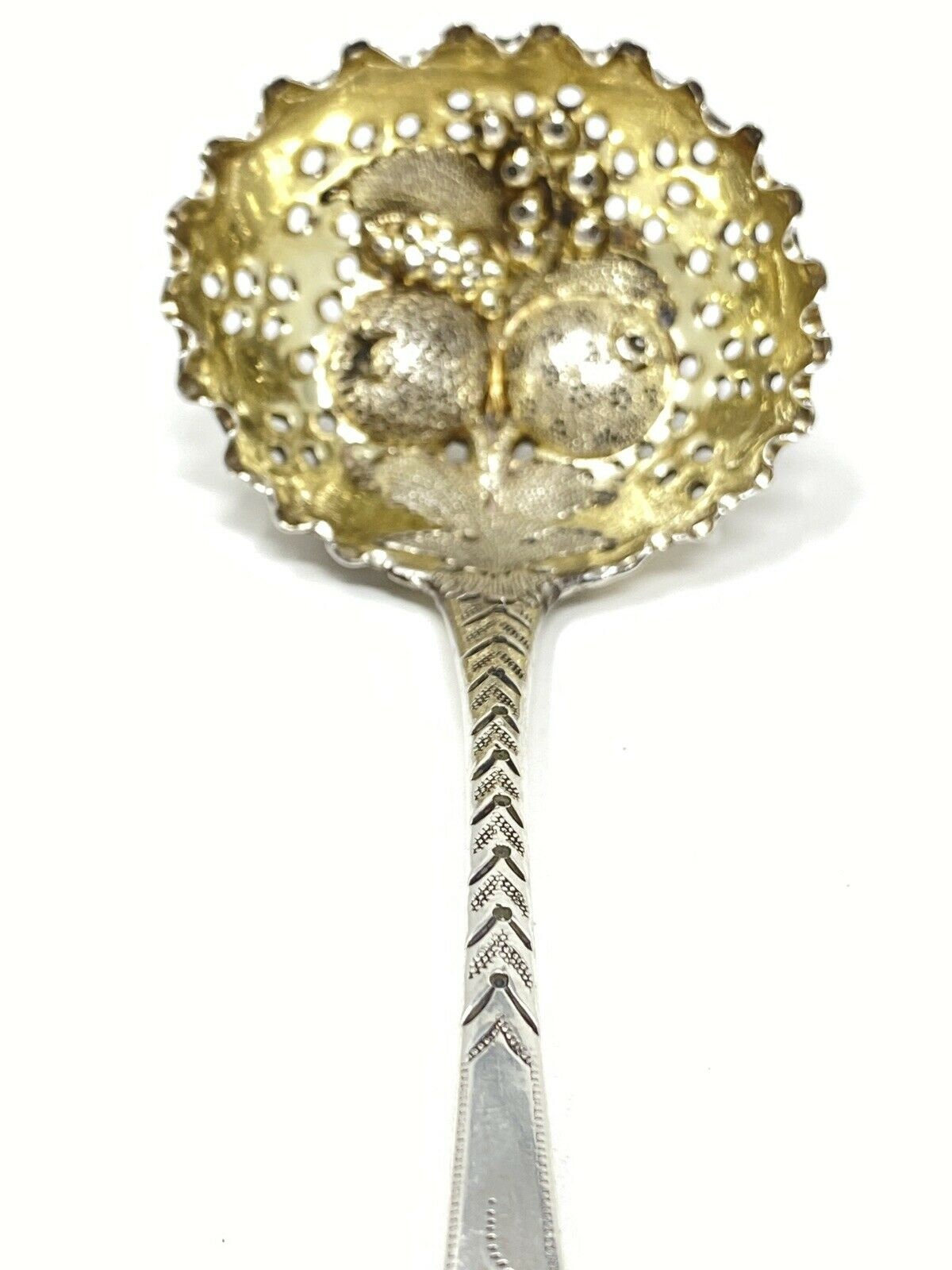 & Chawner UK Sterling Crane Family Crest Berry Ladle 1809 William Eley Fearn 