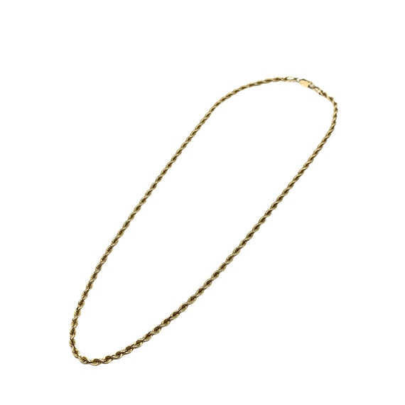 14K Gold HMS 22" Solid Rope Necklace - image 2