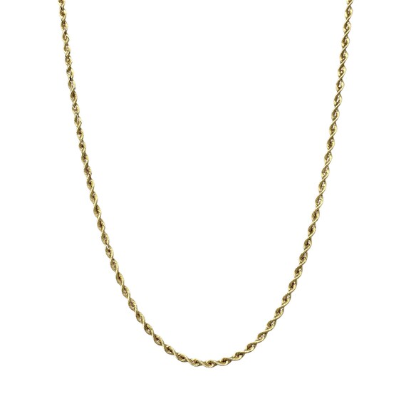 14K Gold HMS 22" Solid Rope Necklace - image 1
