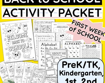 Aktivitätenpaket zum Schulanfang – Lernspaß für Vorschule bis 2. Klasse (Digitaler Download)