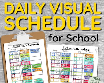 Persönlicher visueller Tagesplan – Grafische Organizer mit über 50 Bildoptionen – (Druckbarer digitaler Download)